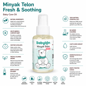 Spray d'huile de telon doux et frais pour bébé avec formule de protection chaude aux herbes pour le confort quotidien des nourrissons 70ml - Product Image 2