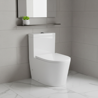 WC monobloc moderne en céramique blanche à double chasse, cuvette allongée sans bride, à poser au sol, avec siphon en P ou en S, pour la maison ou les hôtels