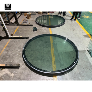 Verre de sécurité trempé multicouche Cadre en aluminium renforcé Fixe Forme ronde personnalisée Puits de lumière pour toit de résidence - Product Image 1