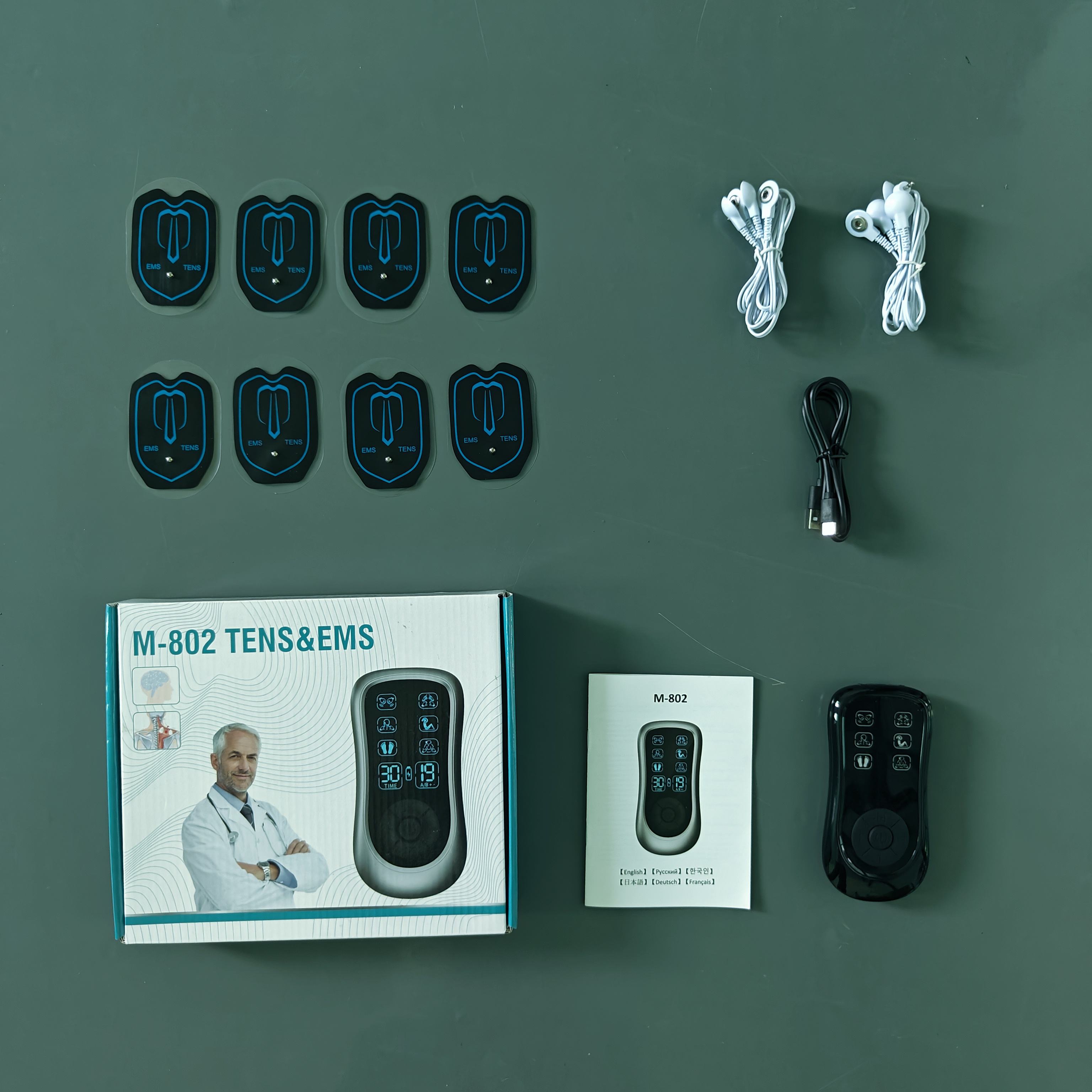 Negro+8 almohadillas