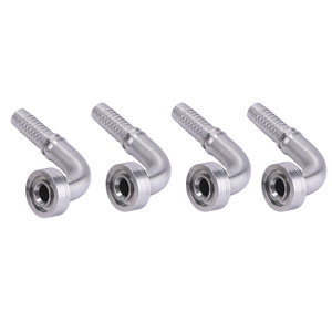 Conector Hidráulico 89643F Tipo Brida de 45 Grados para Manguera de Aceite, Acero al Carbono con Superficie Pulida - Product Image 1