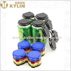 instock HDPE plastic 4 pack aluminum can carrier can holder for 330ml 500ml can