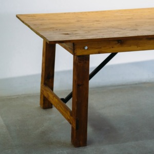 Mesa de granja plegable de comedor de madera de pino moderna Rectangular de la mejor venta de alta calidad - Product Image 3