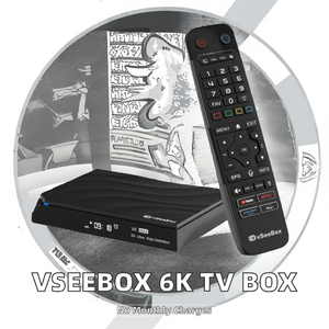 Vseebox V6 MAX <span class=keywords><strong>Amlogic</strong></span> <span class=keywords><strong>S905</strong></span> Quad Core 4GB 64GB 6K Android 14 TV Box con Control Remoto Retroiluminado Negro 8K Ultra HDR10+ WiFi6 - Product Image 2