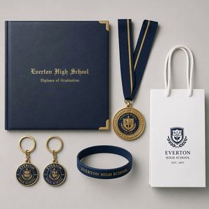 Set de Regalo de Graduación con Logotipo Personalizado: Funda para Diploma, Medalla, Llavero, Pulsera y Bolsa de Regalo para la Ceremonia de Graduación Escolar - Product Image 1