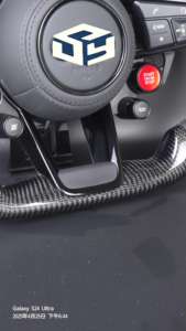 Volant de voiture en fibre de carbone pour <span class=keywords><strong>Audi</strong></span> R8 <span class=keywords><strong>TT</strong></span> Mk2 <span class=keywords><strong>Mk3</strong></span> B8 <span class=keywords><strong>RS</strong></span> TTS TTRs RS3 RS6 RS4 RS5 RS7 A3 D3 A4 A5 A6 C6 A7 A8 A1 Q3 Q5 Q7 - Product Image 2