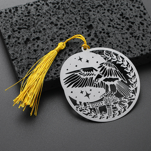 Custom logo Silver Bookmark Hollow Metal Stainless Steel <strong>Book</strong> <strong>Mark</strong> - Product Image 5