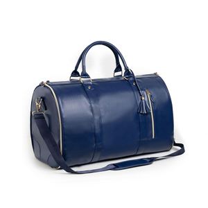 Wholesale Custom 2-in-1 Hanging <b>Suitcase</b> Cover PU Travel Bag with Shoulder Strap for Men Zipper Closure - Product Image 3