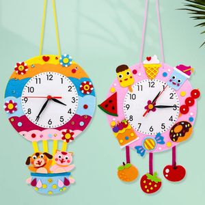 Kit de <span class=keywords><strong>Reloj</strong></span> DIY para Niños, Kit de Manualidades de <span class=keywords><strong>Reloj</strong></span> DIY Divertido para Niños, Entrenamiento de Cognición del Tiempo con Diseños de Castillo Espacial y Globos - Product Image 5