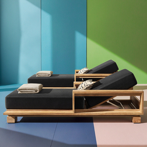 Chaise longue <span class=keywords><strong>de</strong></span> luxe tout temps Hôtels Plages Piscines Chaises longues en bois <span class=keywords><strong>de</strong></span> teck Mobilier d'extérieur Chaises <span class=keywords><strong>de</strong></span> jardin d'extérieur - Product Image 5