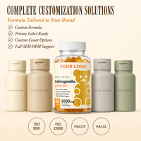 Gummies d'Ashwagandha Formule Personnalisée au Poivre Noir 2000mg 60 Unités