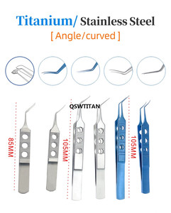Fórceps de capsulorrexis Fórceps oftálmicos Titanio Arcuate Dihedral Eye Instrumentos quirúrgicos Acero inoxidable - Product Image 2