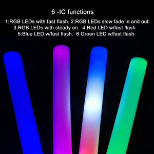 <span class=keywords><strong>Premium</strong></span> 16 ''RGB LED Glow Stick luce-Up bastone di schiuma per la laurea di natale Halloween forniture per feste - Product Image 4