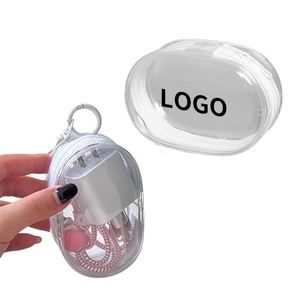 Custom Mini Clear Pouch Keyring Portable Zipper PVC <b>Anime</b> Figure Display Bag with Key Chain - Product Image 2