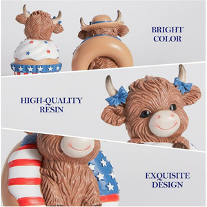 Adorno de Resina con Forma de Ternero, Diseño Animal, Decoración para el Hogar, Regalo Coleccionable - Product Image 4