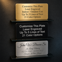 Plaque métallique gravée au laser sur mesure, plaque signalétique en aluminium brossé, étiquette personnalisée avec texte pour commémoration intérieure et extérieure