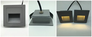 86*86mm 3 W gris blanco y negro color IP65 al aire libre cálido luz empotrada de paso led luz de pared - Product Image 6