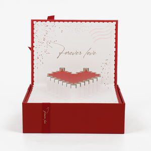 Vente en gros Fête des Mères Rose Coeur Boîte Ruban Rectangulaire Je T'aime Maman Floral <span class=keywords><strong>Gite</strong></span> Boîte pour Maman Emballage de Fleurs - Product Image 3