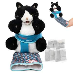 2025 Kawaii Super morbidi gatti burattini Wrestler casa burattini guanti da Wrestling PP cotone giocattolo con tecnica cerata Stress rilievo gatto giocattolo - Product Image 2