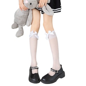 Mu Ruan Women's Lace Trimmed Mid Calf <b>Socks</b> With Bow Breathable Cotton Slouch Style For Youth 18-40 Years Old - Product Image 5