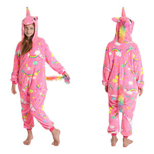 Nuovi Pigiami Invernali in Flanella per Adulti e Bambini, Onesie <span class=keywords><strong>con</strong></span> Motivo <span class=keywords><strong>Unicorno</strong></span> per Ragazze, Pigiami Cartoon Animali all'Ingrosso - Product Image 5