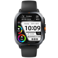 Montre connectée de santé IPS à la mode en gros avec fonction d'appel, étanche IP68, Android, pression artérielle, ECG et pompe à air