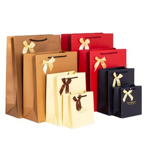 Bolsas de Papel para Regalo con Asa, Personalizadas con Logotipo, Pequeñas, para Ropa, de Lujo, con Lazo, para Mujer, Venta al Por Mayor - Product Image 3