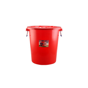 45L-100L large red plastic thicken bucket handle with metal drum handle and lid for water bucket