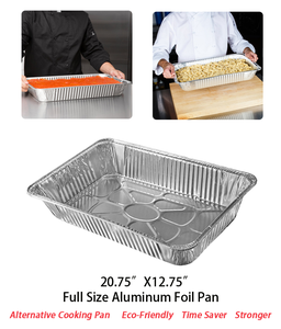 Grandes casseroles en <span class=keywords><strong>aluminium</strong></span> Pleine grandeur Feuille profonde jetables durables Grandes casseroles de <span class=keywords><strong>table</strong></span> à vapeur pour la cuisson et le service Plateaux de chauffe-plats pour les traiteurs - Product Image 3
