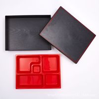 Boîte à bento japonaise à température ambiante avec cinq/six compartiments, en plastique, capacité 1-2L, ensemble repas professionnel pour adultes