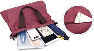 Borsa a tracolla Vintage grande in tela da <span class=keywords><strong>donna</strong></span> Hobo borsa giornaliera borsa grande Shopper con manico superiore - Product Image 4