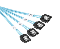 Cable Adaptador Mini SAS Ultrafino 4i 8654 para Servidor, Conexión Interna SATA de 7 Pines, Núcleo de Cobre, Grado IP67, Longitud de 1 m