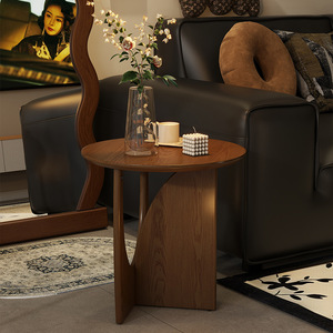 Nordic Solid Wood Round <b>Side</b> <b>Table</b> Small Coffee <b>Table</b> For Living Room Sofa Corner Wooden Tea <b>Table</b> - Product Image 1