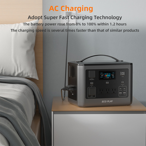 ECOPLAY 800W เครื่องกำเนิดไฟฟ้าพกพาแบบ Pure Sine Wave 768WH กำลังสูง สำหรับการตั้งแคมป์ การเดินทาง กรณีฉุกเฉิน ใช้ในบ้าน สำรองไฟรถยนต์ - Product Image 3