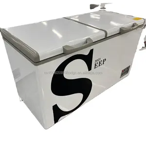 Top Open Commerciële Omvormer Prijs Van 2 Deur 110V Diepe Borst Vriezer Horizontaal 300l -22 -40c -90 400l 300l 500 Liter Voor Ijs