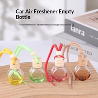 Diffuseur de parfum décoratif pour voiture, bouteille colorée givrée avec poignée, dégradé de couleurs transparentes, impression sérigraphique