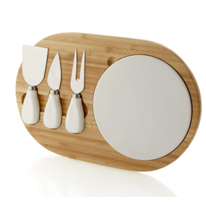 Planche à découper en bambou Offre Spéciale en porcelaine blanche avec <span class=keywords><strong>3</strong></span> couteaux à fromage - Product Image 2