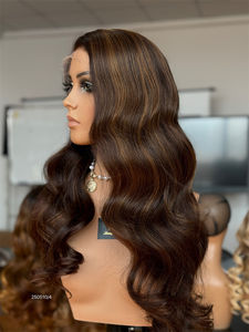 Perruque Lace Front de cheveux humains Balayage HD sans colle avec délié pré-plumé 20 pouces cheveux vierges bruts à vague lâche - Product Image 5