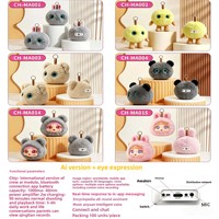 Speaker Boneka Bertenaga AI dengan Emoji Mata Dinamis, Mainan Hadiah Mini Lucu, Isian Kapas PP, Buatan Cina