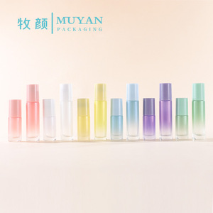 Muyan 5ml Roll-On Glass Bottle Pearlescent Gradient Essential Oil <b>Perfume</b> Decanter For Women Eye Cream <b>Container</b> - Product Image 2
