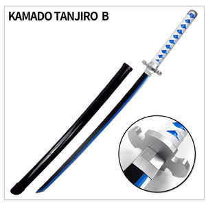 Espada samurái de bambú ABS para niños, modelo de madera al por mayor, espada samurái de <span class=keywords><strong>Kimetsu</strong></span> <span class=keywords><strong>No</strong></span> <span class=keywords><strong>yaiba</strong></span>, accesorios de COSPLAY, espada de bambú, juguetes para niños - Product Image 4