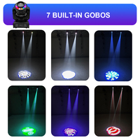 Prêt à expédier : Mini projecteur LED DMX512 60W avec gobo, tête mobile, système activé par le son pour les fêtes instantanées, les mariages, les petits bars et les événements