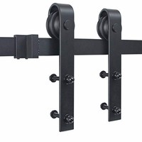Kit de quincaillerie RHETECH pour porte de grange industrielle moderne, système de rail pour porte coulissante, accessoire en fer et acier inoxydable pour maison et entrepôt