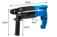 Offre Spéciale professionnel marteau/perceuse/pioche 3 en 1 ménage 3 fonctions perceuse à percussion rotative électrique pour le forage de béton en métal