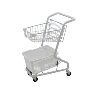 50l Hoge Kwaliteit Winkelen <span class=keywords><strong>Trolley</strong></span> Anti-Roest 4 Wielen Supermarkt Winkelwagen <span class=keywords><strong>Trolley</strong></span> - Product Image 4