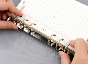 Các Loại Kích Thước Tùy Chỉnh Frosted PP 6 <span class=keywords><strong>Ring</strong></span> <span class=keywords><strong>Binder</strong></span> Với Ban Nhạc Đàn Hồi - Product Image 6