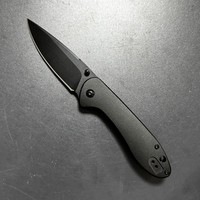 Couteau de survie de sauvetage EDC avec lame en acier durable 3cr13 Couteau tactique plié Poignée en aluminium noir Clip de poche pour le camping OEM