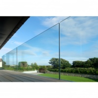 Balustrade d'extérieur Offre Spéciale personnalisée clôture en verre sans cadre garde-corps de balcon garde-corps en acier inoxydable garde-corps en verre à vendre