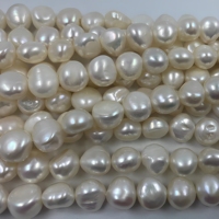 Collier de perles de culture d'eau douce baroques irrégulières naturelles de 10-12 mm pour la fabrication de bijoux DIY