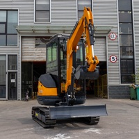 Mini-excavatrice compacte HT25 à bas prix, micro-pelle sur chenilles diesel avec cabine fermée